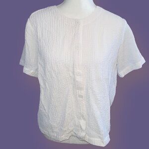 Orvis white lightweight summer top or short sleeved cover, L